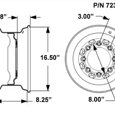 Диск колесный (обод) 16.5x8.25 Bobcat (7232566) Диск колесный (обод) 16.5x8.25 Bobcat (7232566)